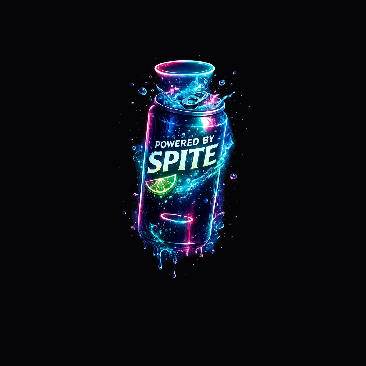 Powered By Spite design by Broken Halo Co.